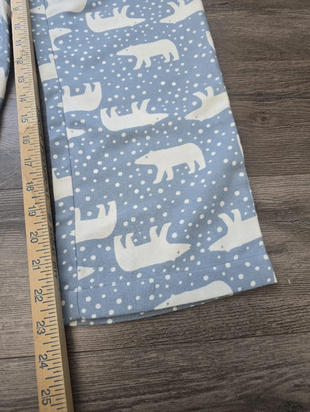 Hanna Andersson Holiday Flannel Pajama Set Polar Bear Snow Print Kids Size 10